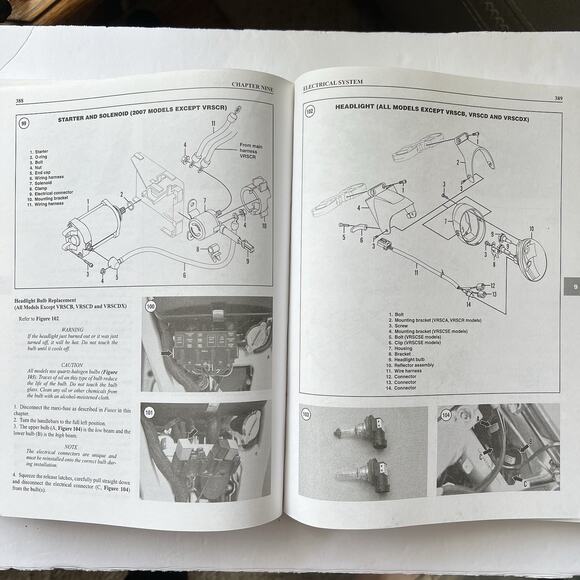Clymer Manual Harley Davidson VRSC Series 2002 to 2014 Motorcycle Repair M426 - Picture 6 of 13